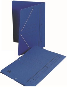 PAQ 20 CARPETAS Fº GOMAS CARTON AZUL